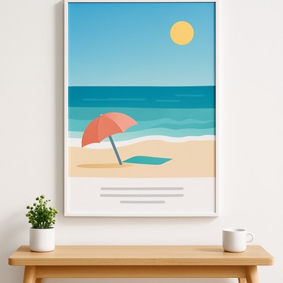 Fotoposter an der Wand