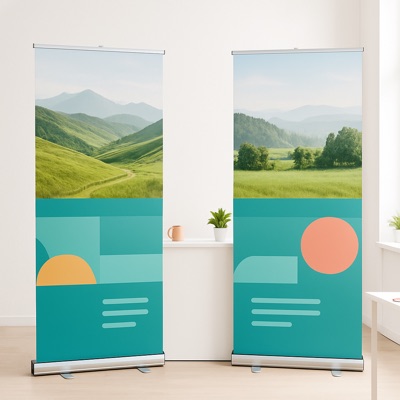Roll-Ups am Messestand