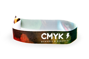 Kontrollbänder und Einlassbänder  Kontrollbänder Stoff, bedruckt