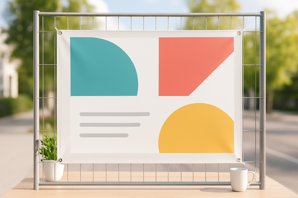 Banner am Bauzaun